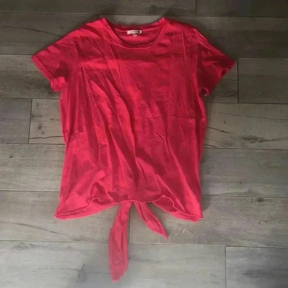 Sundry tie in back tee pink size 3